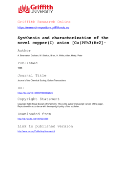 Cu(PPh3)Br2 - Griffith Research Online