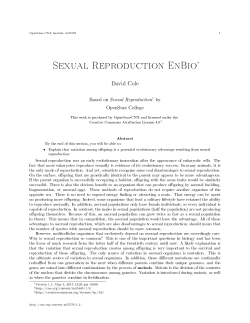 Sexual Reproduction EnBio