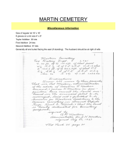 Martin Cemetery Additional Information