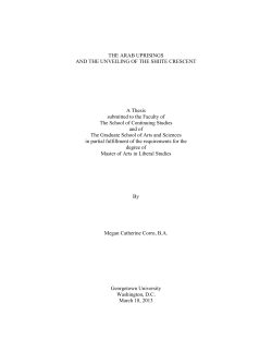 THE ARAB UPRISINGS AND THE UNVEILING OF THE SHIITE