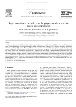 Rapid microfluidic thermal cycler for polymerase chain reaction