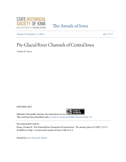 Pre-Glacial River Channels of Central Iowa