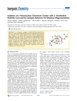 Isolation of a Hexanuclear Chromium Cluster with a Tetrahedral