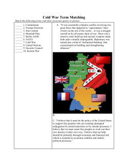 Cold War Term Matching - Warren County Schools