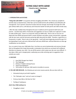 flying solo with adhd