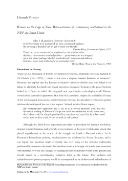 Hannah Proctor Women on the Edge of Time