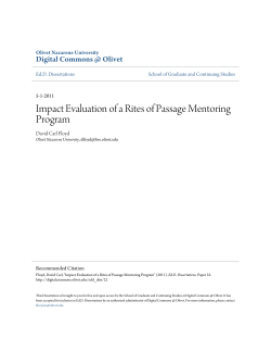 Impact Evaluation of a Rites of Passage Mentoring