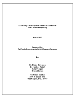 Examining Child Support Arrears in California