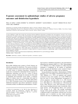 Exposure assessment in epidemiologic studies of adverse