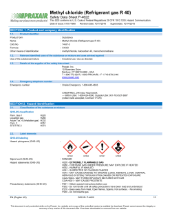 Methyl chloride (Refrigerant gas R 40)