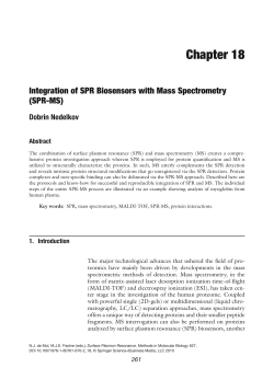 Chapter 18 Integration of SPR Biosensors with Mass