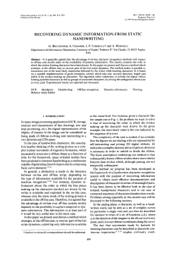 recovering dynamic information from static