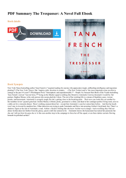 PDF Summary The Trespasser: A Novel Full Ebook