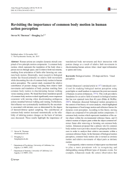 Revisiting the importance of common body motion in human action