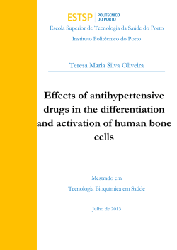 Effects of antihypertensive drugs in the differentiation and activation