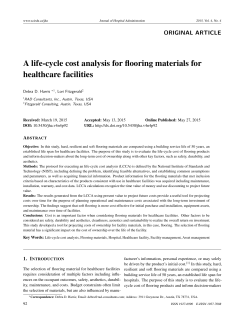 A life-cycle cost analysis for flooring materials for
