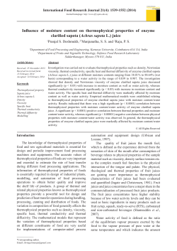 (Achras sapota L.) juice - International Food Research Journal