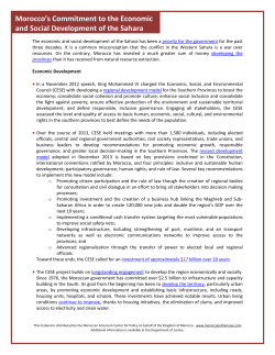 Morocco`s Commitment to the Economic and Social Development of