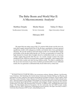 The Baby Boom and World War II: A Macroeconomic
