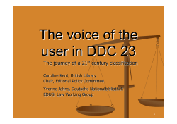 DDC23 and the user?