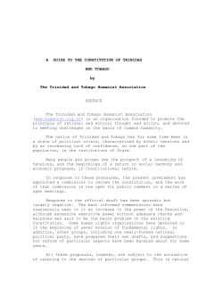 A GUIDE TO THE CONSTITUTION OF TRINIDAD AND TOBAGO by