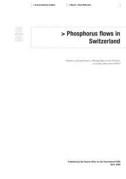 Phosphorus flows in Switzerland (Summary)