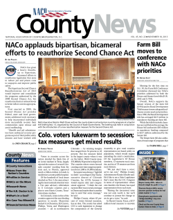 NACo applauds bipartisan, bicameral efforts to reauthorize Second