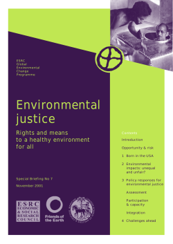Environmental Justice - Rights and means to a