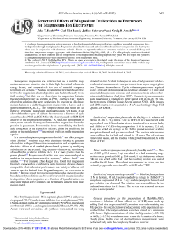 Structural Effects of Magnesium Dialkoxides as Precursors for