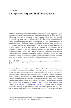 Entrepreneurship and Skill Development