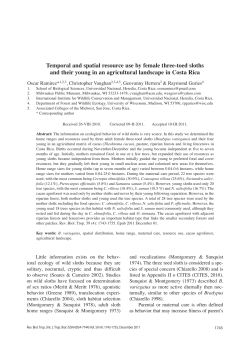 Temporal and spatial resource use by female three