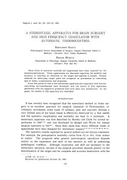 a stereotaxic apparatus for brain surgery and high frequency