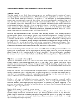 Scale Spaces for Satellite Image Streams and Fast - OBELIX