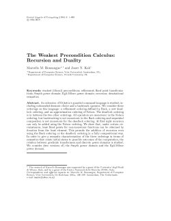 The Weakest Precondition Calculus: Recursion and Duality