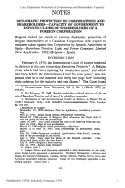 Diplomatic Protection of Corporations and Shareholders