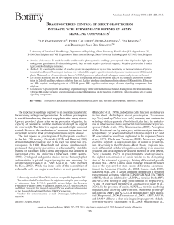 215 The response of seedlings to gravity is an essential
