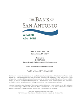 8000 IH 10 W, Suite 1140 San Antonio, TX 78230 Brent Given 210