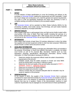 Specification on Horizontal Grinder