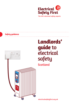 Landlords` guide to electrical safety Scotland