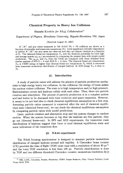 Chemical Property in Heavy Ion Collisions