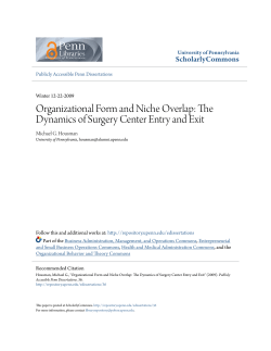 Organizational Form and Niche Overlap: The Dynamics of Surgery