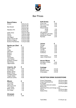 bar prices 2007