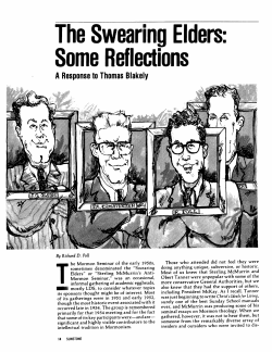 The Swearing Elders: Some Reflections