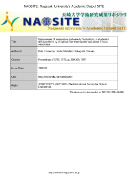 Measurement of temperature and velocity fluctuations in