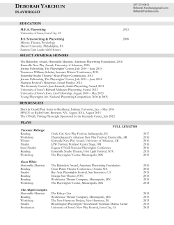 Resume / C.V - Deborah Yarchun