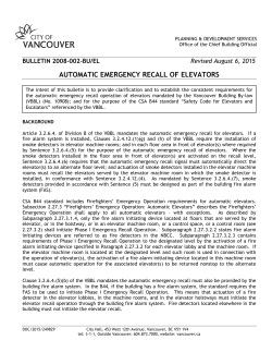 2008 002 - City of Vancouver Bulletins and Advisories