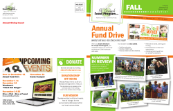Fall Newsletter - St. Joseph Food Program