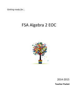 FSA Algebra 2 EOC