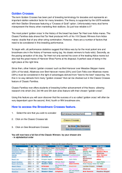Broodmare crosses - Classic Families