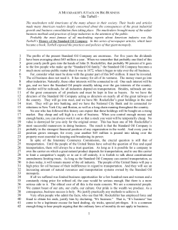 A Muckraker`s Attack on Big Business